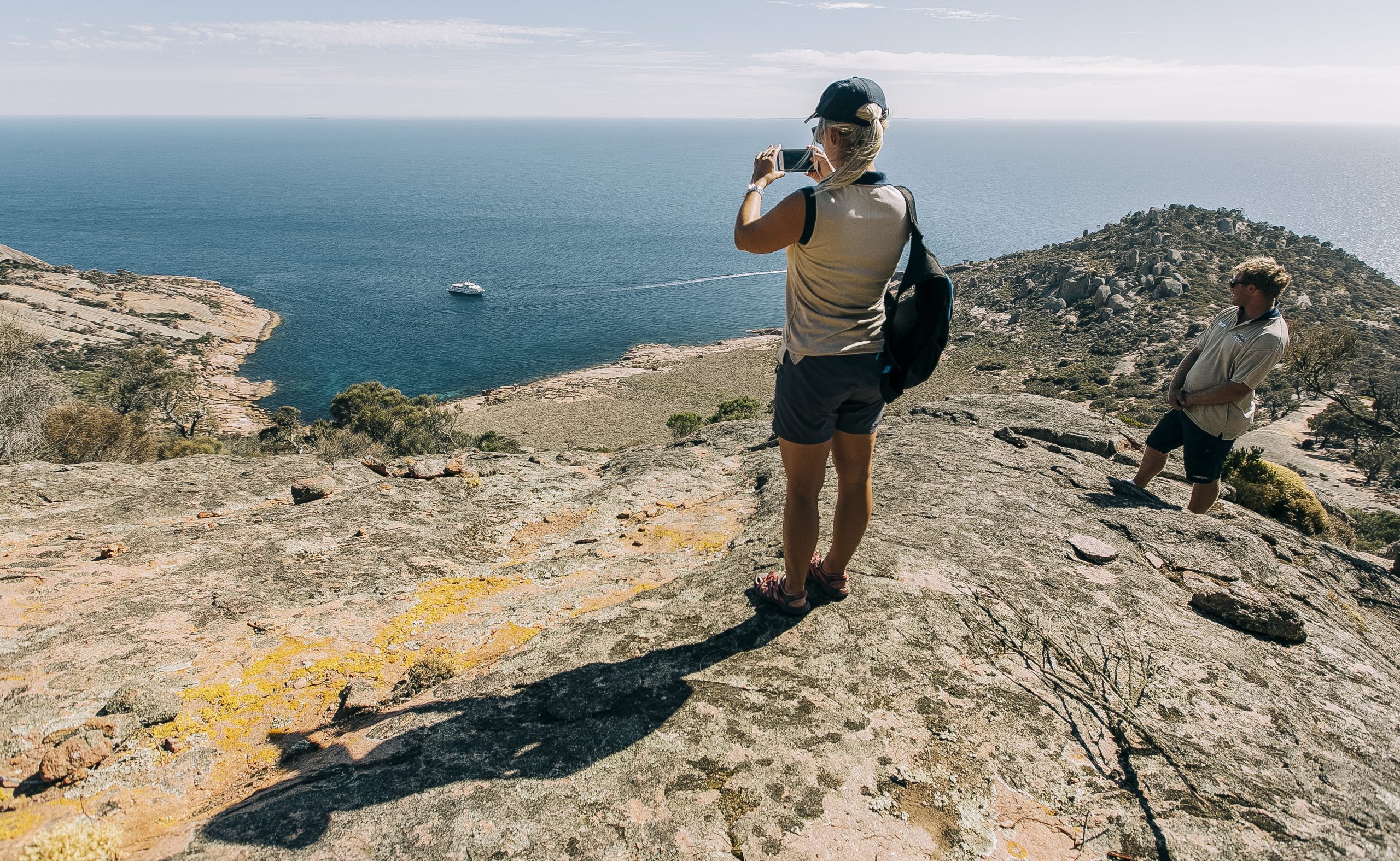 Tourist taking pics in Australian coast