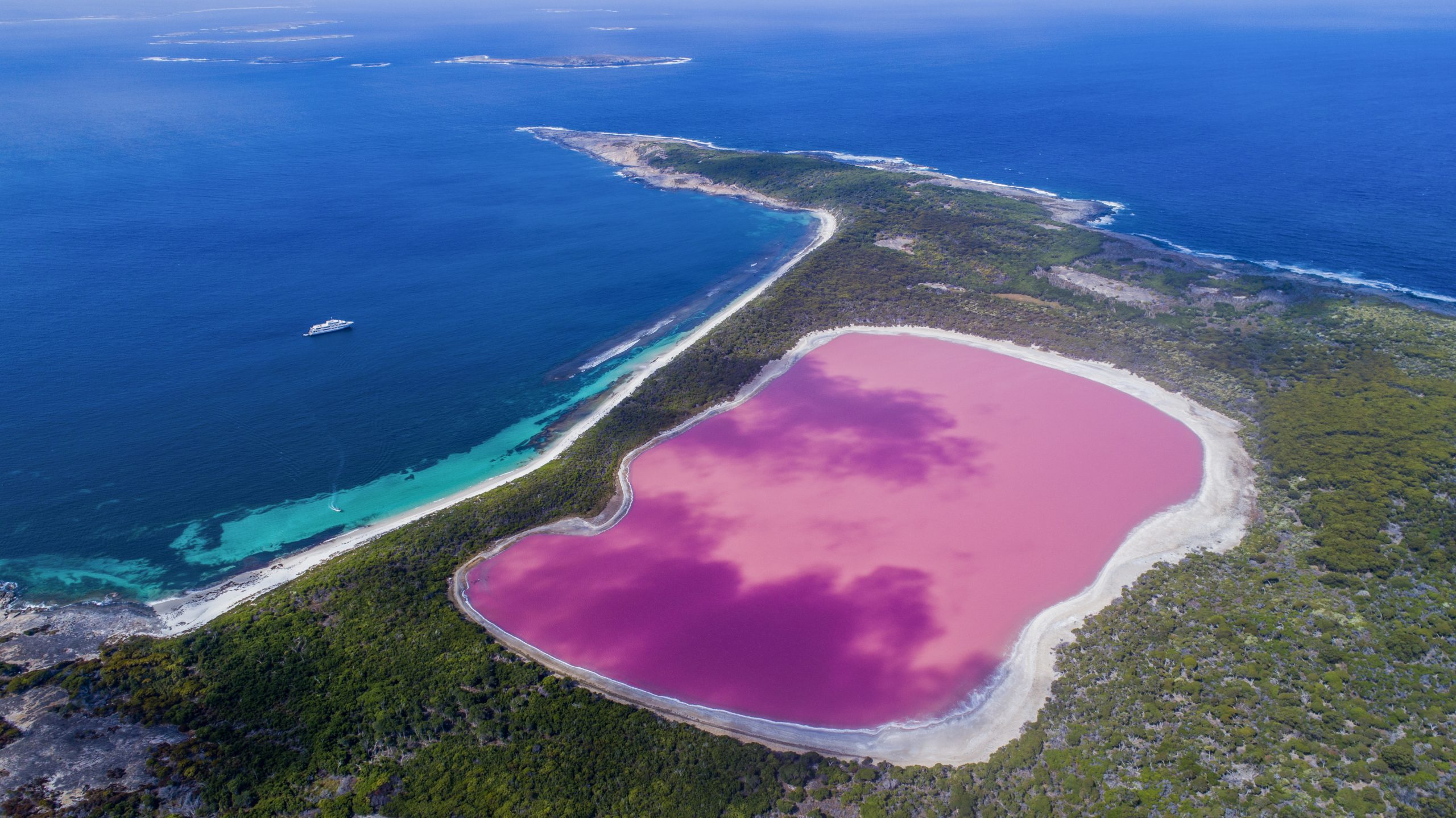 Pink Lake West Australian Coast