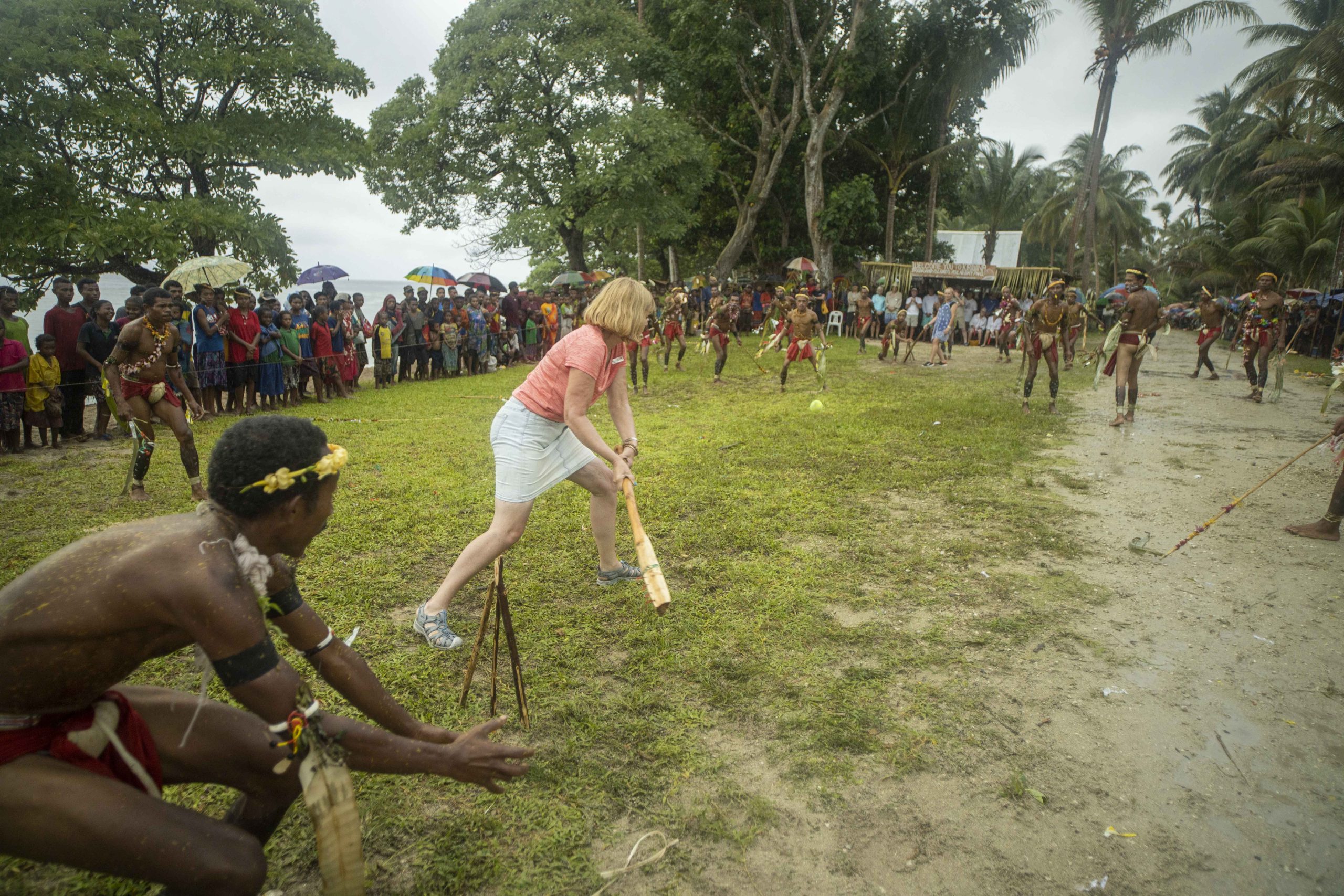 True North Tourist playing cricket with PNG 