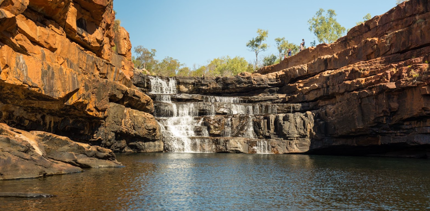Bell Gorge Cascading Waterfall - True North Adventure Cruise