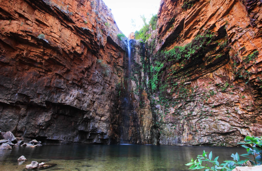 Emma Gorge stunning waterfall and clear waterhole - True North Adventure Luxury Cruises