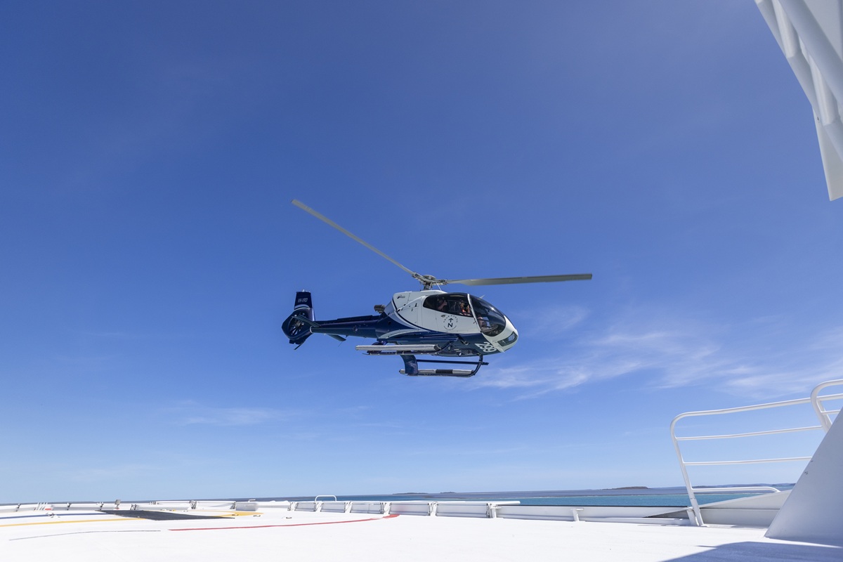 Prince Regent River is by helicopter