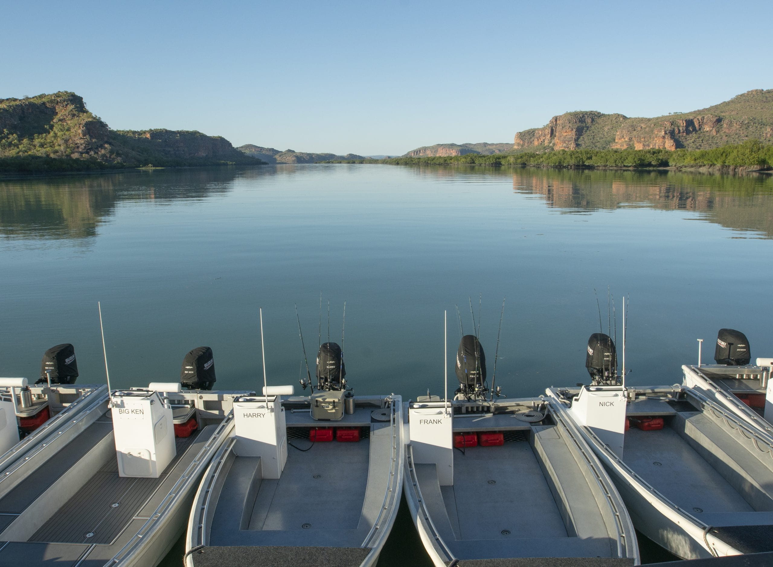 Fleet of adventure boats ready for launch – tender boat benefits include small group Kimberley exploration