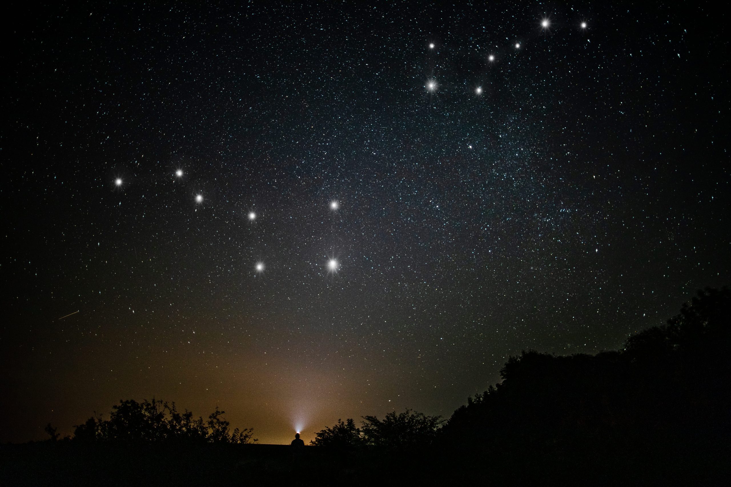 ursa major ursa minor constellations scaled