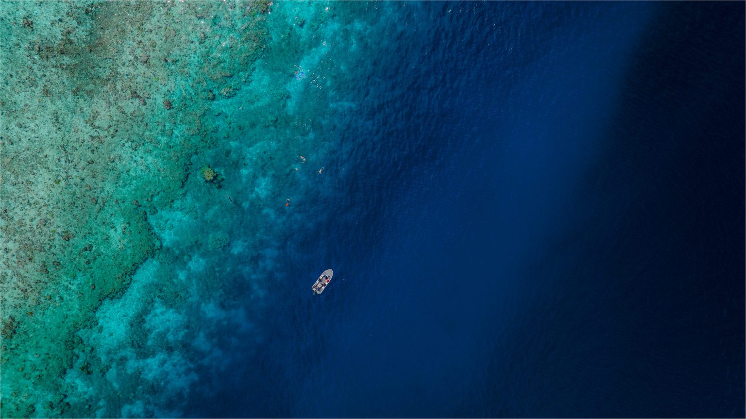 True North tender exploring remote waters of the Great Barrier Reef in Tropical North Queensland.