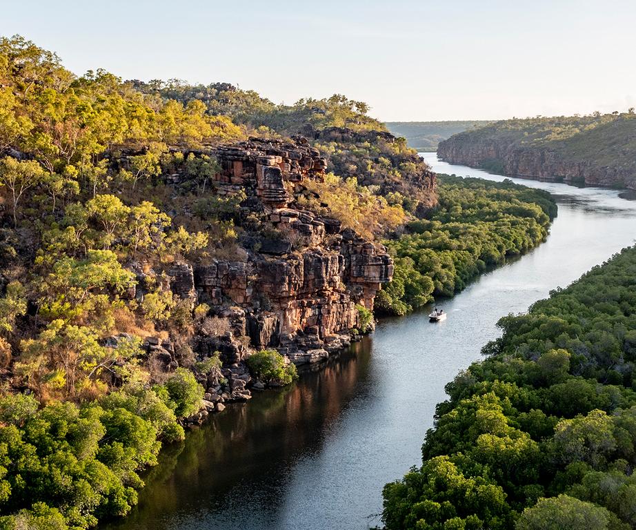 Gliding Across Dugong Bay - True North Kimberley Cruises